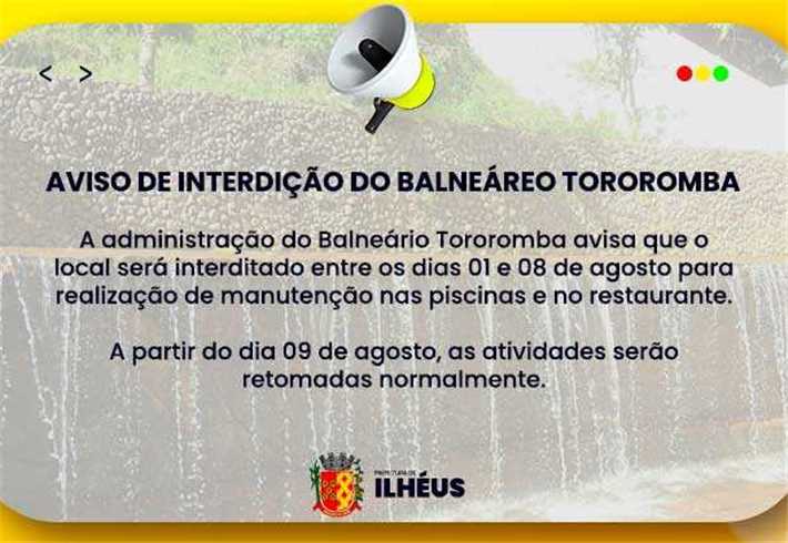 aviso tororomba